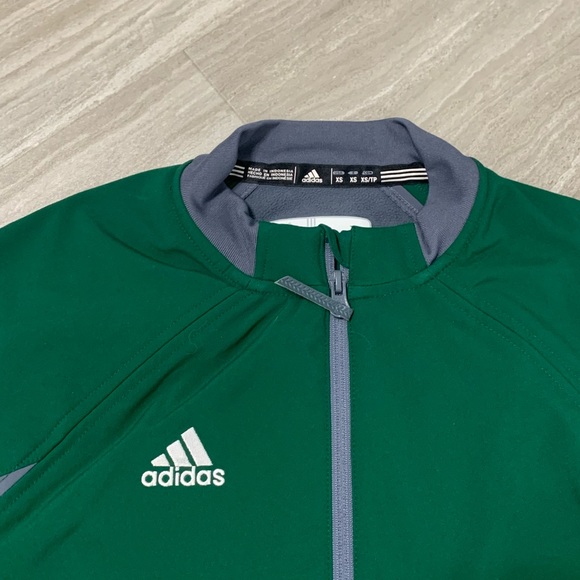 Adidas Fielders Choice Jacket Baseball Zip Green - Picture 3 of 5